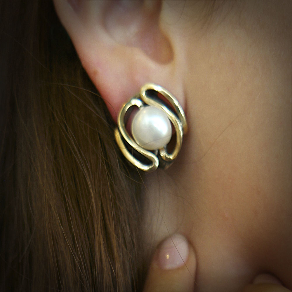 Aros con perla barroca