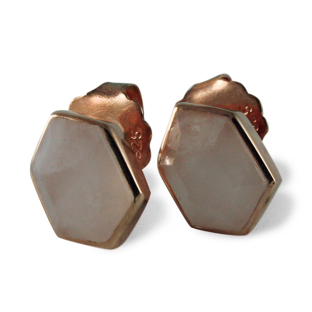 Aros de cuarzo rosado