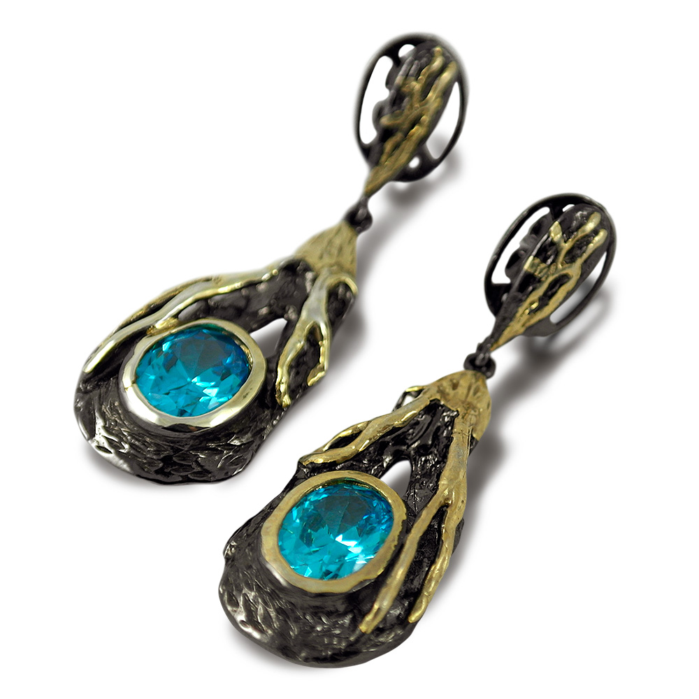 Aros Topacio Azul